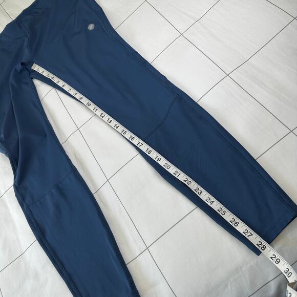 ASICS Leggings Womens Large Blue D1 Running Athletic Stretch Workout Fitness Gym - Picture 9 of 10